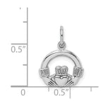 Load image into Gallery viewer, 14K White Gold Claddagh Charm Pendant