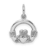 Load image into Gallery viewer, 14K White Gold Claddagh Charm Pendant