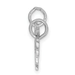Load image into Gallery viewer, 14K White Gold Key & Heart Break-apart Charm Pendant