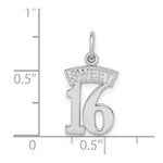 Load image into Gallery viewer, 14K White Gold Sweet 16 Charm Pendant