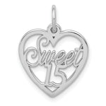 Load image into Gallery viewer, 14K White Gold Sweet 15 Charm Pendant