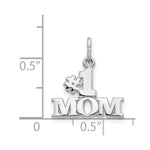 Load image into Gallery viewer, 14K White Gold #1 Mom Charm Pendant