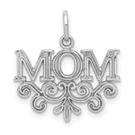 Load image into Gallery viewer, 14K White Gold Mom Charm Pendant