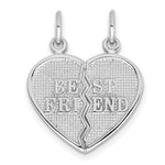 Load image into Gallery viewer, 14K White Gold Best Friend Break-apart Charm Pendant
