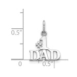 Load image into Gallery viewer, 14K White Gold #1 Dad Charm Pendant