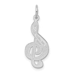 Load image into Gallery viewer, 14K White Gold Treble Cleft Charm Pendant