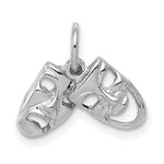 Load image into Gallery viewer, 14K White Gold Comedy/Tragedy Charm Pendant