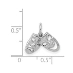 Load image into Gallery viewer, 14K White Gold Comedy/Tragedy Charm Pendant