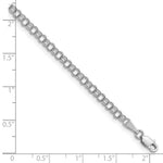 Load image into Gallery viewer, 7" Length Bracelet 14K White Gold 3.5mm Solid Double Link Charm Bracelet
