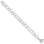 Load image into Gallery viewer, 14K White Gold Circle Bracelet Length 7.5'' inches