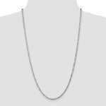Load image into Gallery viewer, 14K White Gold 2.75mm Flat Figaro Chain Bracelet Length 8'' inches