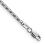 Load image into Gallery viewer, 14K White Gold 1.3mm Franco Chain Bracelet Length 8'' inches