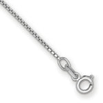 Load image into Gallery viewer, 14K White Gold .90mm Box Chain Bracelet Length 7'' inches