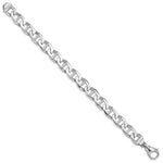 Load image into Gallery viewer, 14K White Gold 11mm Anchor Link Chain Bracelet Length 8'' inches