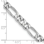 Load image into Gallery viewer, 14K White Gold 7mm Hand-Polished Figaro Link Chain Necklace Length 24'' inches