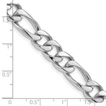 Load image into Gallery viewer, 14K White Gold 10mm Hand-Polished Figaro Link Chain Necklace Length 9'' inches