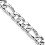 Load image into Gallery viewer, 14K White Gold 10mm Hand-polished Figaro Link Necklace Length 20'' inches