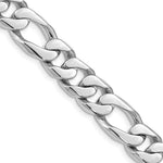 Load image into Gallery viewer, 14K White Gold 11mm Figaro Link Chain Necklace Length 20'' inches