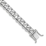 Load image into Gallery viewer, 14K White Gold 9.0mm Curb Link Chain Bracelet Length 8'' inches