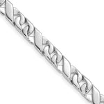 Load image into Gallery viewer, 14K White Gold 6mm Hand-Polished Fancy Link Chain Necklace Length 18'' inches