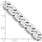 Load image into Gallery viewer, 14K White Gold 11mm Hand-Polished Fancy Link Chain Bracelet Length 9'' inches