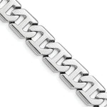 Load image into Gallery viewer, 14K White Gold 11mm Hand-Polished Fancy Link Chain Bracelet Length 9'' inches