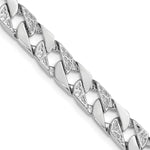 Load image into Gallery viewer, 14K White Gold 7.35mm Polished Fancy Link Chain Bracelet Length 7'' inches