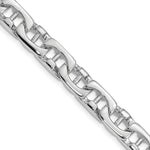 Load image into Gallery viewer, 14K White Gold 8.4mm Satin & Polished Fancy Link Chain Bracelet Length 9'' inches