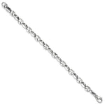Load image into Gallery viewer, 14K White Gold 6.75mm Fancy Link Bracelet Length 8.25'' inches