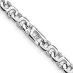 Load image into Gallery viewer, 14K White Gold 4.75mm Fancy Link Chain Bracelet Length 8'' inches