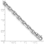 Load image into Gallery viewer, 14K White Gold 4.25mm Fancy Link Chain Bracelet Length 7.25'' inches