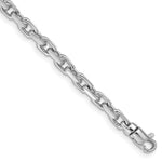 Load image into Gallery viewer, 14K White Gold 4.25mm Fancy Link Chain Bracelet Length 8.25'' inches