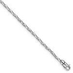 Load image into Gallery viewer, 14K White Gold 2.75mm Fancy Link Chain Bracelet Length 7.25'' inches