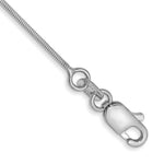 Load image into Gallery viewer, 14K White Gold .80mm Ocatagonal Snake Chain Anklet Length 9'' inches