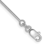 Load image into Gallery viewer, 14K White Gold 1mm Octagonal Snake Chain Anklet Bracelet Length 9'' inches