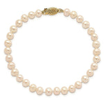 Load image into Gallery viewer, 7.5" Length Bracelet 14K 5-6mm White FW Cultured Near Round Pearl Bracelet