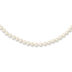 Load image into Gallery viewer, 14K Yellow Gold 6-7mm White Freshwater Cultured Near Round Pearl Necklace length: 16 inches