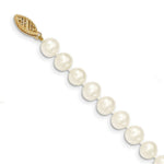 Load image into Gallery viewer, 14K Yellow Gold 7-8mm White Freshwater Cultured Near Round Pearl Necklace length: 16 inches