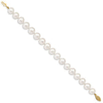 Load image into Gallery viewer, 14K Yellow Gold 10-11mm White Near Round Freshwater Cultured Pearl Bracelet length: 7.5 inches