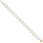 Load image into Gallery viewer, 14K Yellow Gold 11-12mm White Near Round Freshwater Cultured Pearl Bracelet length: 7.5 inches