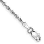 Load image into Gallery viewer, 14k White Gold 1.85mm Diamond-cut Quadruple Rope Chain Anklet length: 9 inches