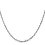 Load image into Gallery viewer, 14k White Gold 2.75mm Diamond-cut Quadruple Rope Chain length: 18 inches
