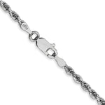 Load image into Gallery viewer, 14k White Gold 2.75mm Diamond-cut Quadruple Rope Chain length: 18 inches