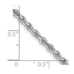 Load image into Gallery viewer, 14k White Gold 3mm Diamond-cut Quadruple Rope Chain length: 18 inches
