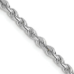 Load image into Gallery viewer, 14k White Gold 3mm Diamond-cut Quadruple Rope Chain length: 18 inches