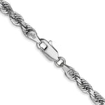 Load image into Gallery viewer, 14k White Gold 4mm Diamond-cut Quadruple Rope Chain length: 20 inches
