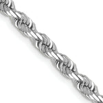 Load image into Gallery viewer, 14k White Gold 4mm Diamond-cut Quadruple Rope Chain length: 20 inches