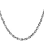 Load image into Gallery viewer, 14k White Gold 4.5mm Diamond-cut Quadruple Rope Chain length: 20 inches