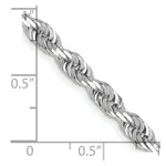 Load image into Gallery viewer, 14k White Gold 4.5mm Diamond-cut Quadruple Rope Chain length: 20 inches