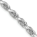 Load image into Gallery viewer, 14k White Gold 4.5mm Diamond-cut Quadruple Rope Chain length: 20 inches